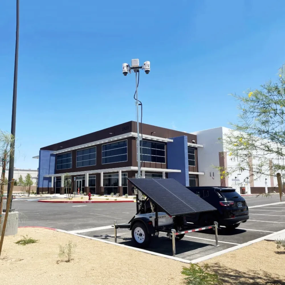 Video Surveillance Trailer at Commercial Property - LotGuard