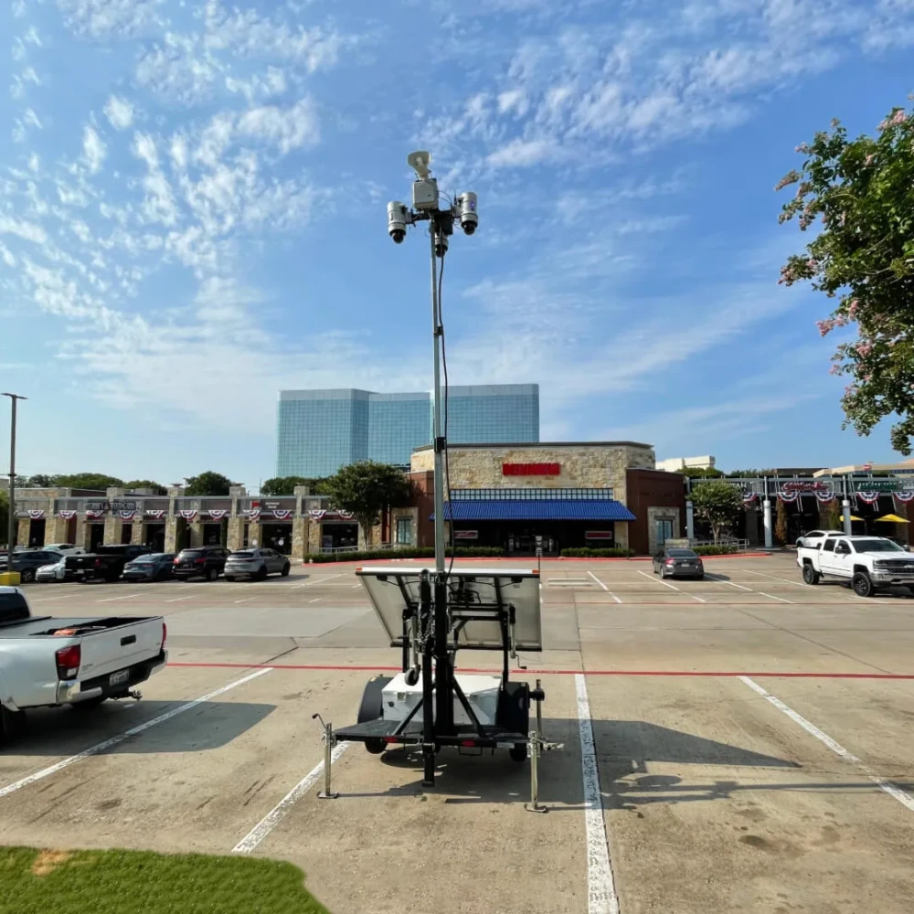 LotGuard Solar Surveillance Trailer in Retail Lot