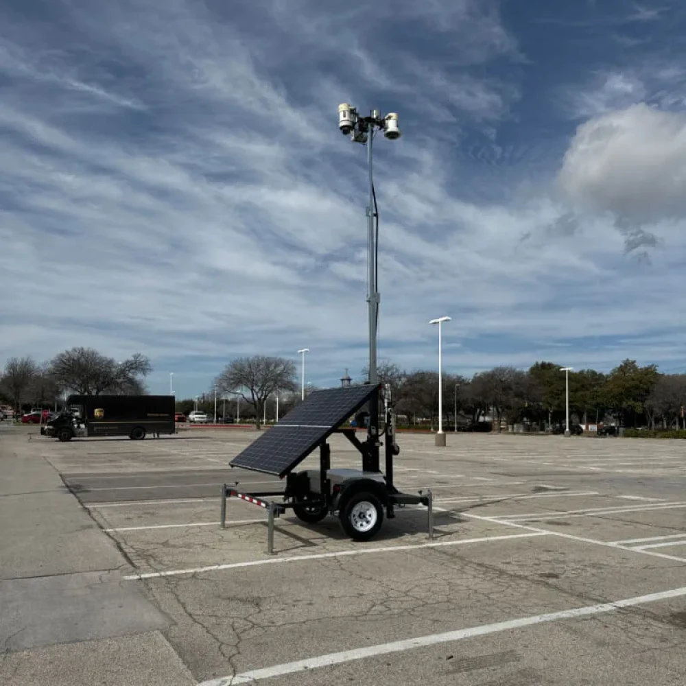 LotGuard Surveillance Trailer Deployed at Surface Lot