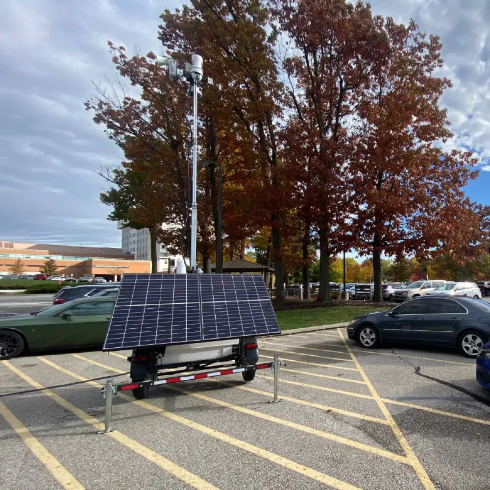 LotGuard Surveillance Trailer at University Campus